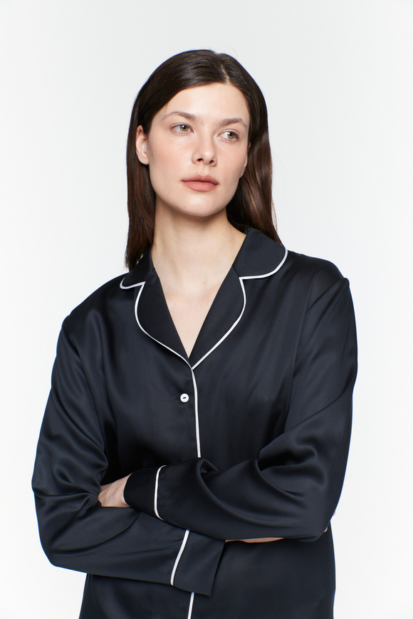 Пижама из тенселя с кантом - размер S