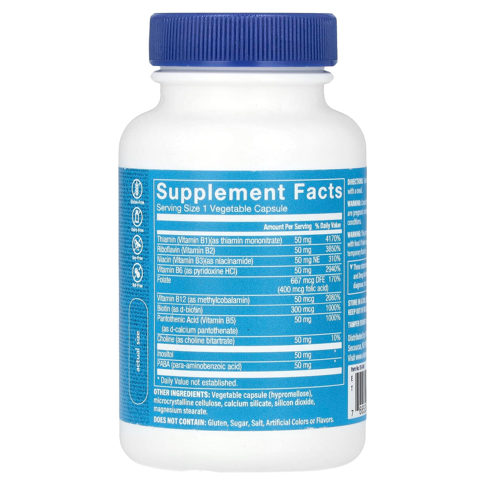 The Vitamin Shoppe, B-Complex 50, витамины группы B, 100 растительных капсул