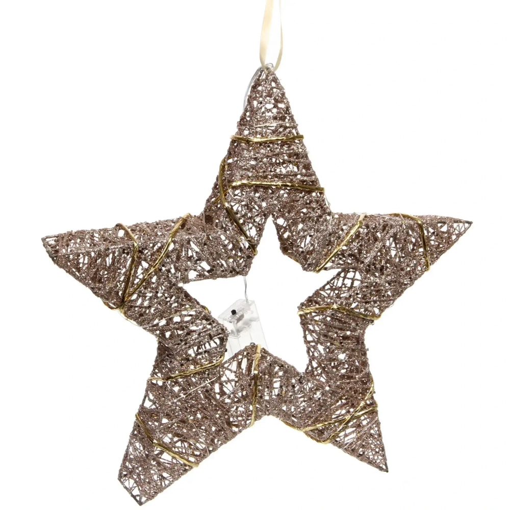 Сувенир с подсветкой «Звёздное небо» 35 см (батарейки 2 AA), Золото (свечение-теплый белый)