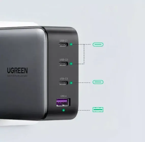 Ugreen CD226 (40747) Nexode 100W USB-A + 3USB-C Grey