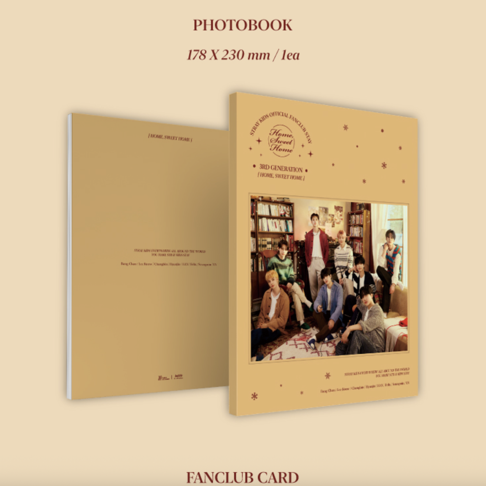 Набор Stray Kids Official Fanclub STAY 3rd Gen Kit set Membership Home Sweet Home
