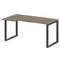 Metal System Стол криволинейный левый на О-образном м/к БО.СА-1 (L) Вяз Благородный/Металл Антрацит