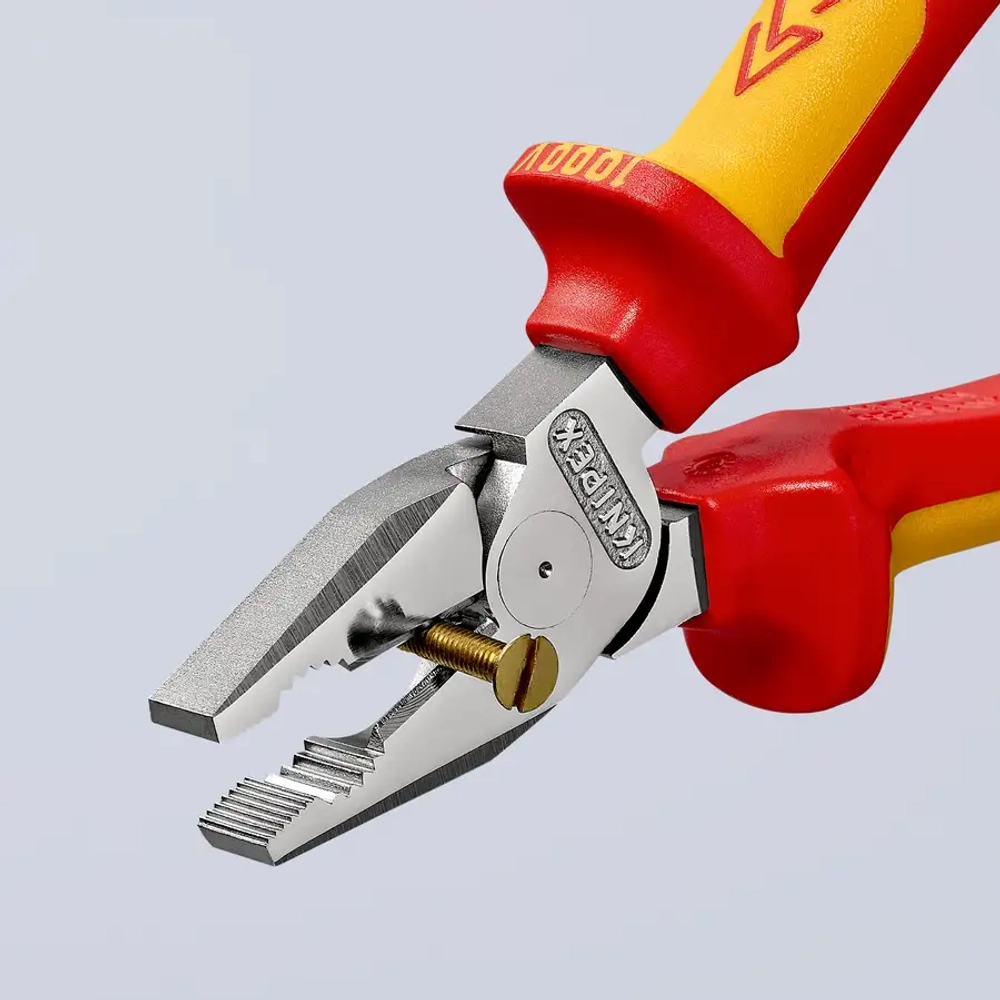 Плоскогубцы комбинированные особой мощности хромированные 180 мм Knipex 02 06 180