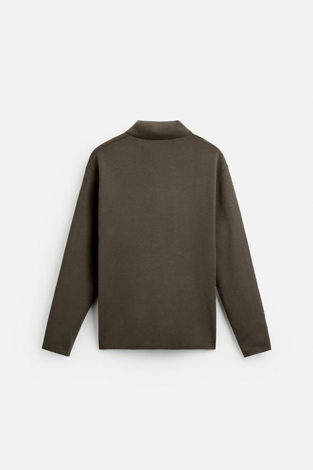 ZARA ПОЛО ИЗ СМЕСОВОЙ ВИСКОЗЫ, КОРИЧНЕВЫЙ