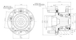 Ступица задняя в сборе L=R CHEVROLET Cruze/OPEL Astra J 09 GANZ GIM03022