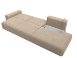 Диван прямой Лига-036 НПБ Модерн Лонг подлокотник слева ВЕЛЮР Бежевый