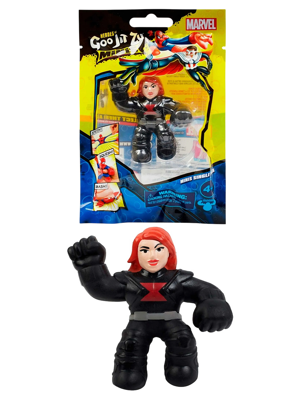 Тянущаяся мини фигурка Марвел Черная Вдова GooJitZu 41939