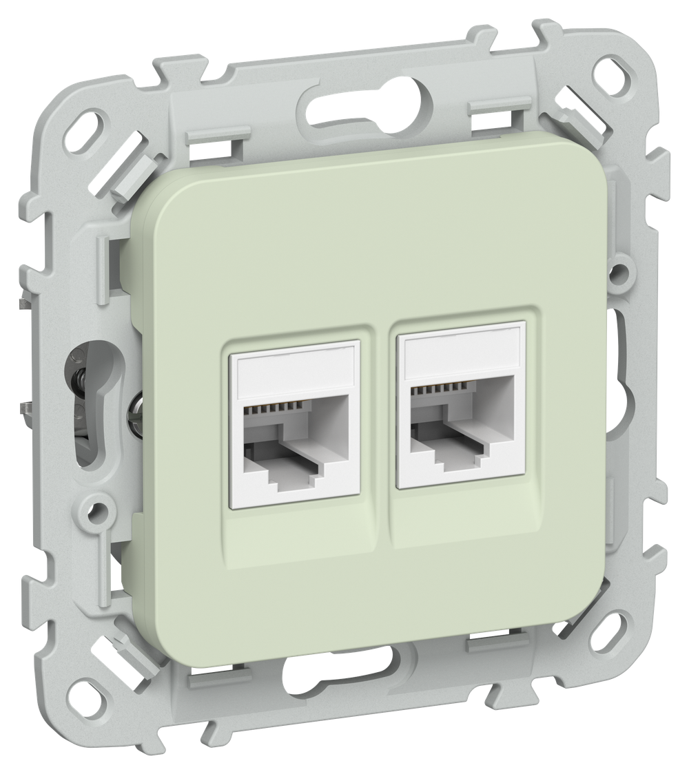 FLITE Розетка 2-местная RJ45/RJ11 категория 5Е/3 UTP РКТ5е/3-2-0-ФлП панг IEK