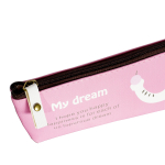 Пенал - косметичка Alingar, ПВХ, молния, 90 х 200 мм, "My dream, Белый слон с яблоком", розовый