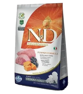 Фармина N/D низкозерновой для собак мелких пород (Ягненок, Черника) 800гр.