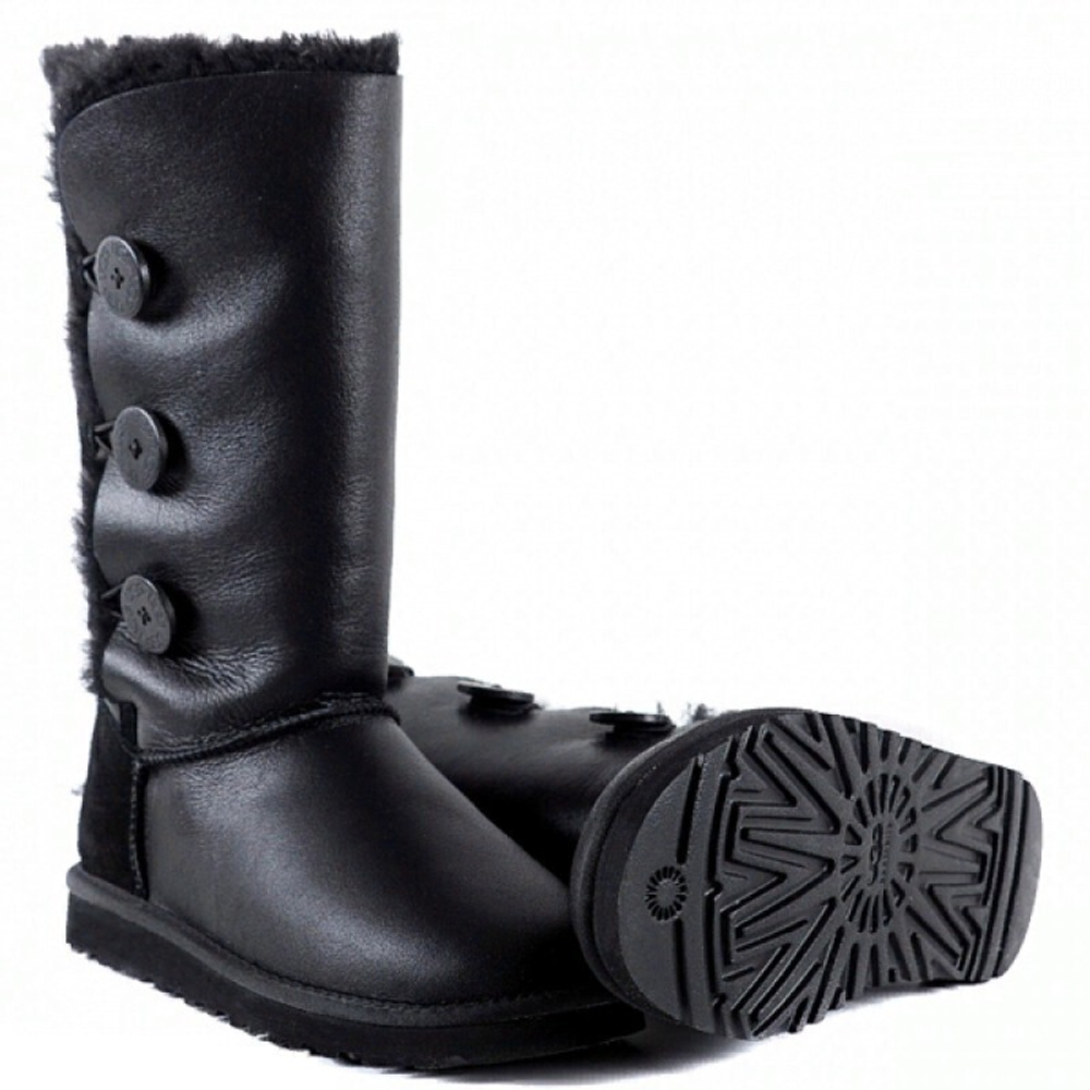 Угги Bailey Button Triplet Metallic Black