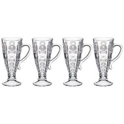 НАБОР ИЗ 4-Х КРУЖЕК "MUZA CRYSTAL" 250 МЛ. ВЫСОТА=16,5 СМ. (КОР=12НАБ.)