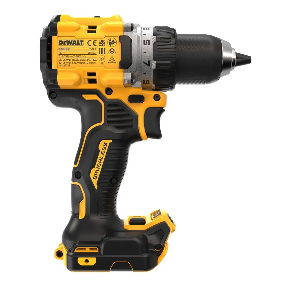 Шуруповерт DeWalt DCD800H2T-QW аккум. патрон:быстрозажимной (кейс в комплекте)