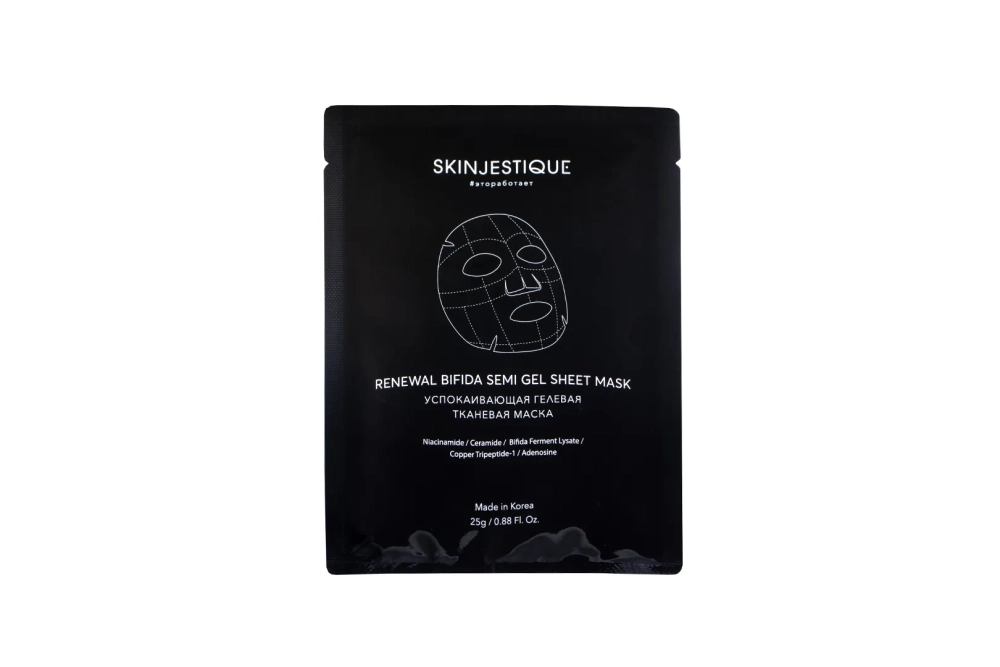 SKINJESTIQUE Успокаивающая гелевая маска Renewal Bifida Semi Gel Sheet Mask