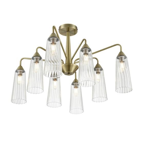 6584/8C MODERNI LN25 000 бронза/прозрачный, металл/стекло Люстра потолочная E14 8*40W 220V DOLIANA