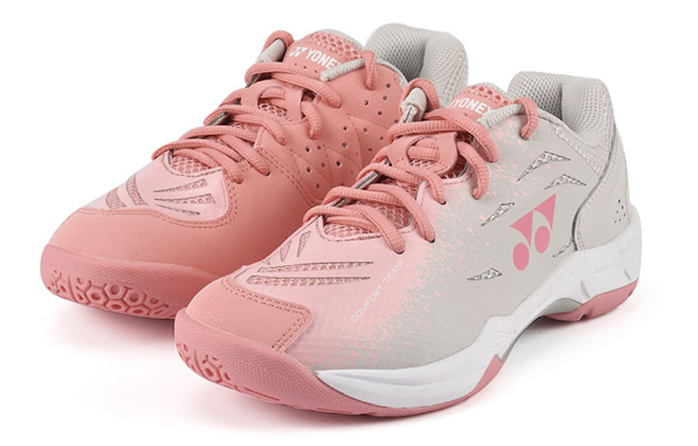 YONEX Power Cushion Textile, Synthetic Leather Light Rebound Low top Badminton Shoes Women"s Pink