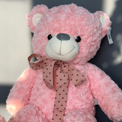 Мишка розовый