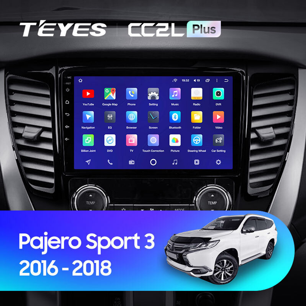 Teyes CC2L Plus 9" для Mitsubishi Pajero Sport 3 2016-2018