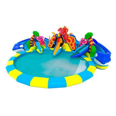 Надувной наземный аквапарк «Аквасфера» с бассейном, 20x18.5x7 м.