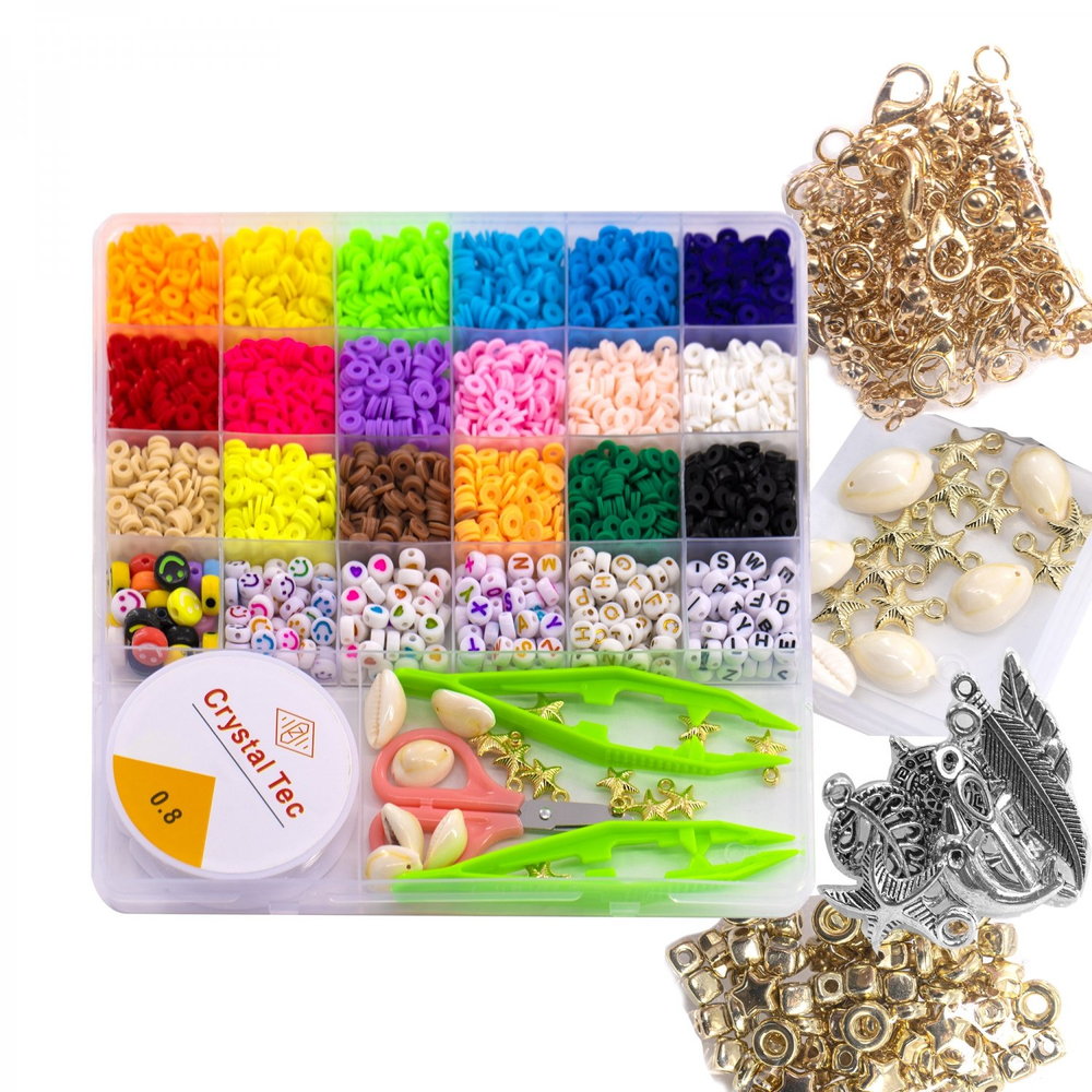 Набор для создания украшений-бусины Alingar, 235х195х20мм,"Decorating 3", 8 вид. бус., подвес., 1х5 м леска,пинцет, коробин,кольца,ножниц,карт. короб.