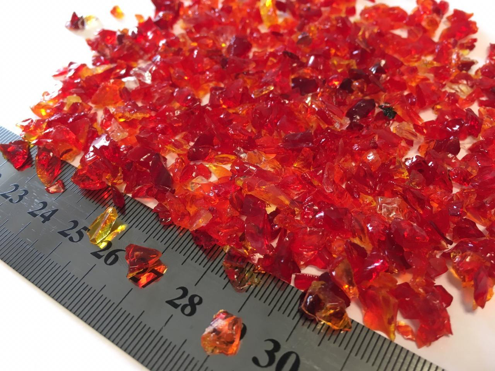 Стеклянная крошка цвет: красный