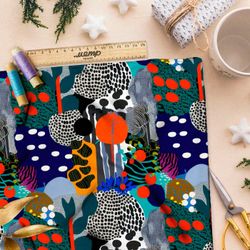 Ткань премиум Оксфорд 600D абстрактные цветы