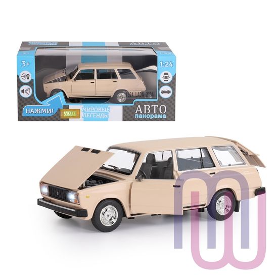 МОДЕЛЬ МАШИНЫ 1/24 ВАЗ 2104 БЕЖЕВЫЙ