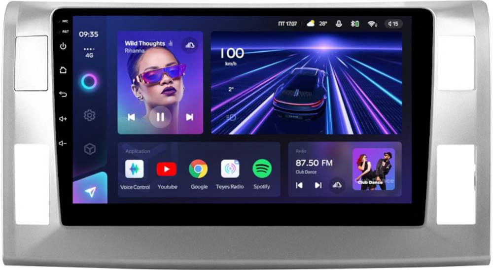 Магнитола для Toyota Estima 3 2006-2016 (без 360, рамка серебро 10 тип 1) - Teyes CC3L на Android 10, 8-ядер, CarPlay, 4G SIM-слот