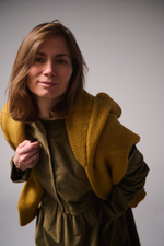 Платье оверсайз, вельвет хаки