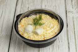 Салат «Мимоза» банкетный 500 гр. с рисом или картофелем на выбор