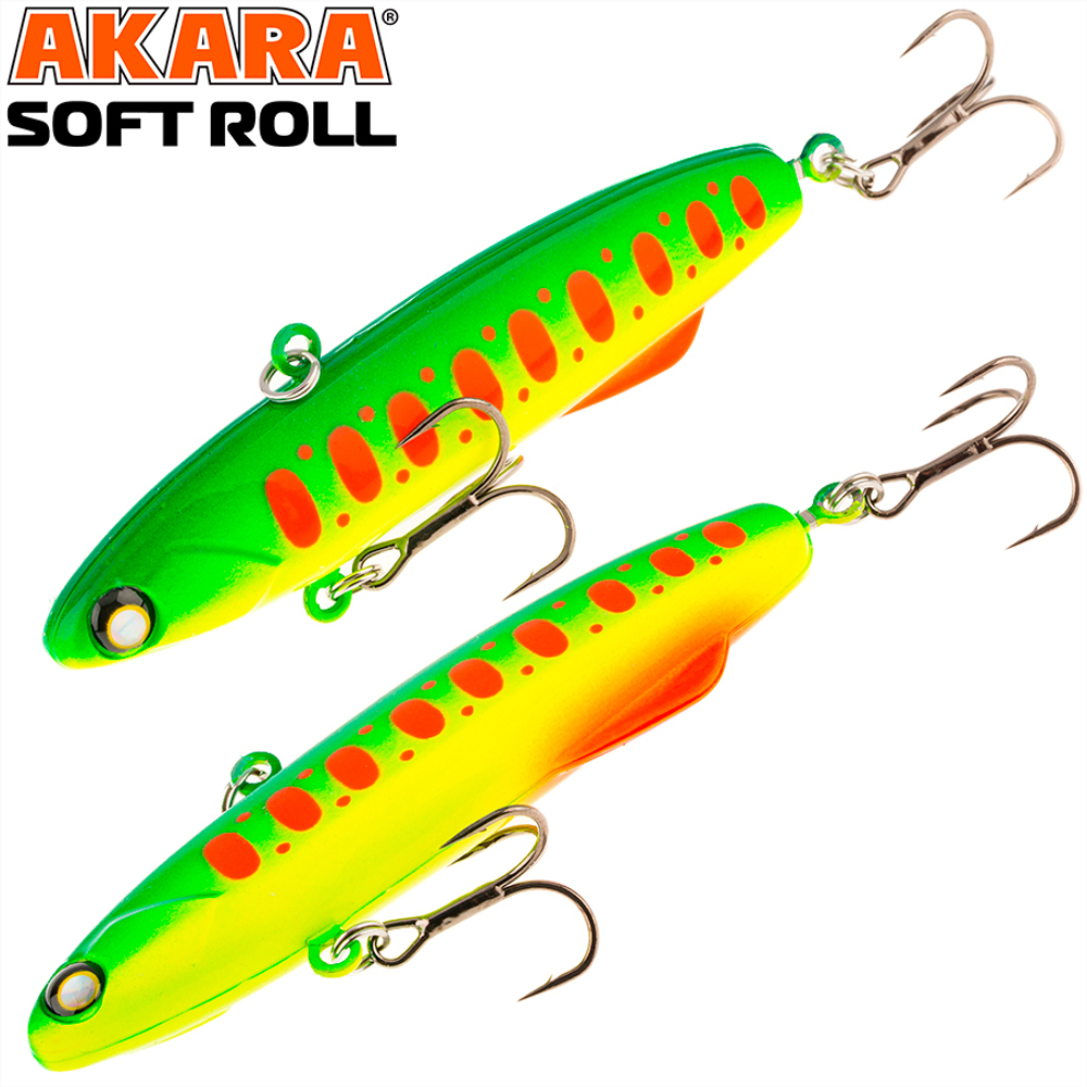 Воблер Akara раттлин Soft Roll 80 мм 28 гр. A 74