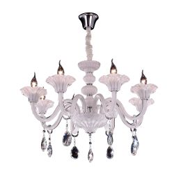 Citilux Ирида CL351180 Люстра стеклянная подвесная Белая