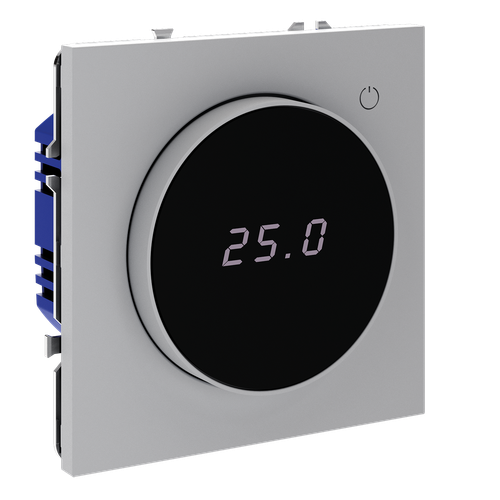 Терморегулятор электронный VOLTUM S70 с индикацией и датчиком, для теплого пола, (серый)