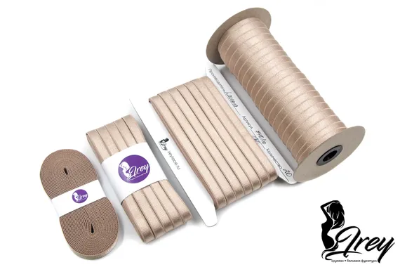 030 740/10 Бретель глянец Lauma 10 мм, кофе с молоком 030