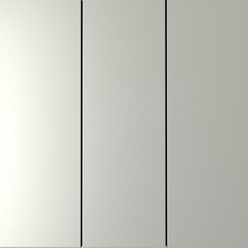 Выключатель встраиваемый VOLTUM S70 трехклавишный 10А, (сталь)