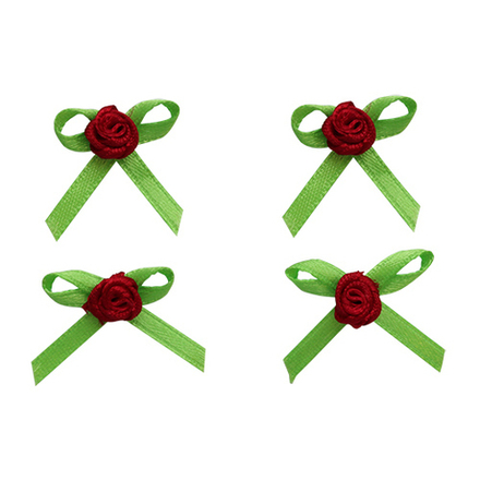 JY100125 Цветы пришивные, 2,0см, цв.красный