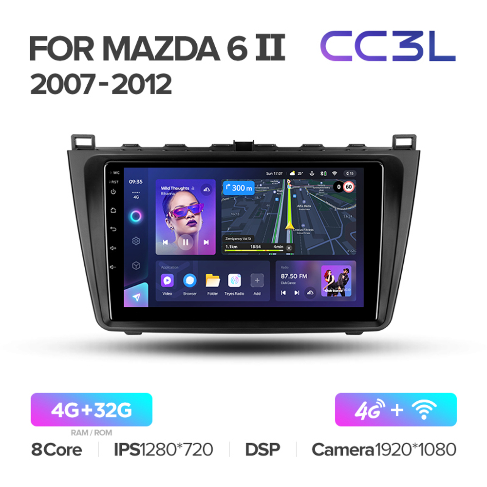 Teyes CC3L 9"для Mazda 6 II, Atenza 2007-2012
