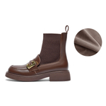 Teenmix Cow Leather Ankle Boots 4cm Women"s