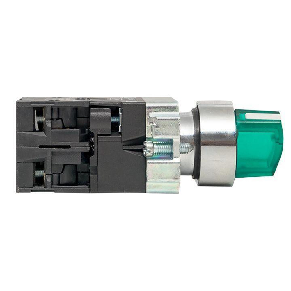 Переключатель BD21 2P с зел. подсветкой 24В NO PROxima EKF xb2-bk21-g-24