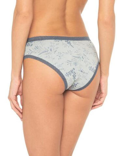 Нежные трусики с принтом в виде растений (Размер: M) (Цвет: серый)