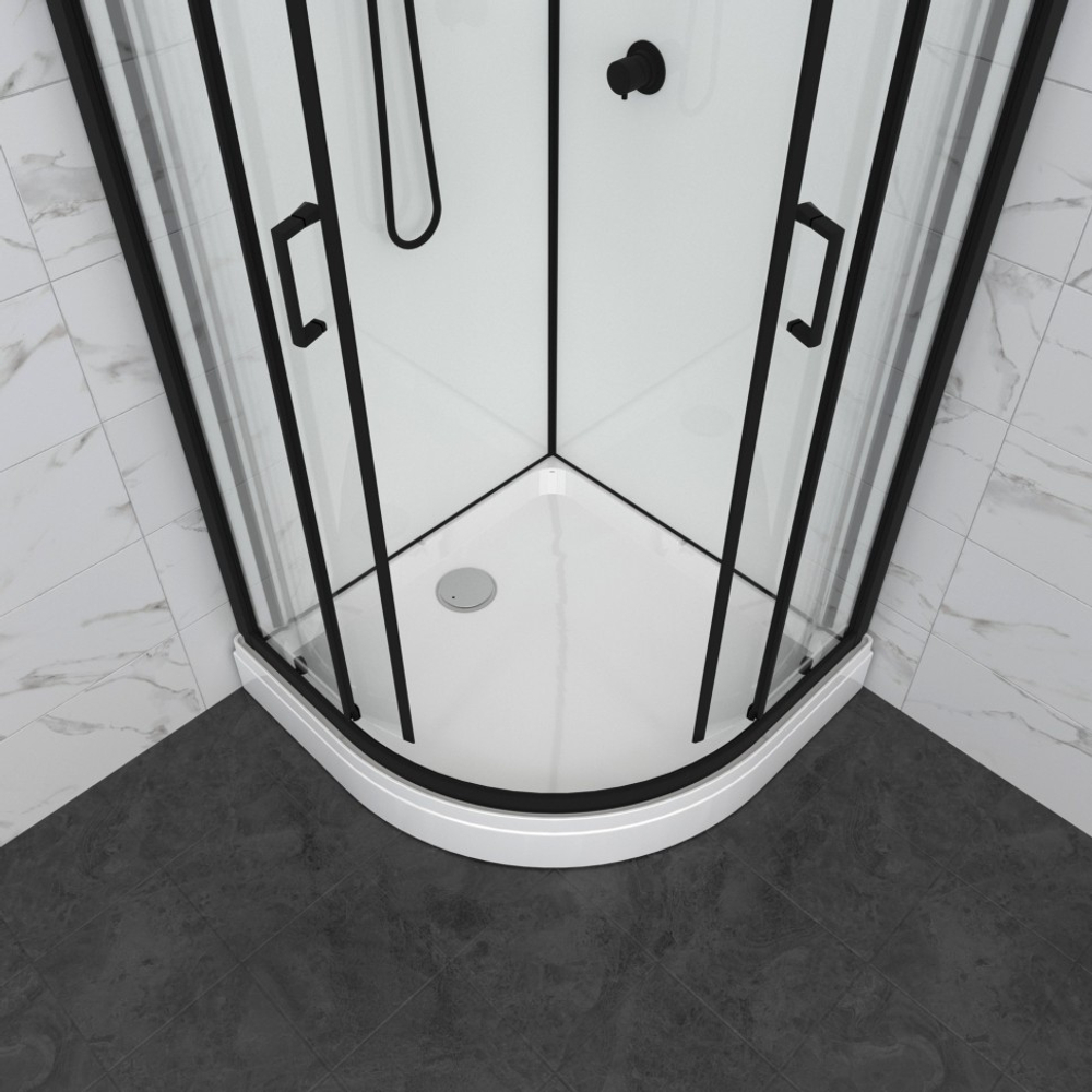 Душевая Кабина Прайм-Блэк 90*90 А без крыши