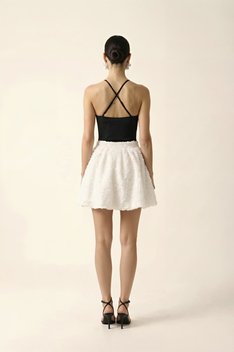 Юбка баллон с объемными розами