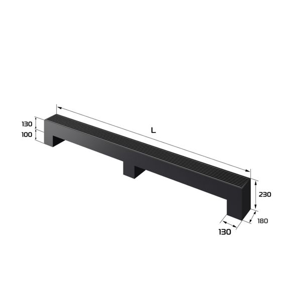 Конвектор напольный Royal Thermo STEP-130/180/2900-2-N-BL-LG-BL — (1)