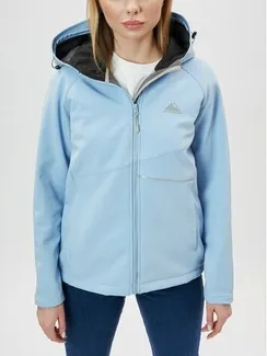 Ветровка женская softshell голубого цвета, размер 48