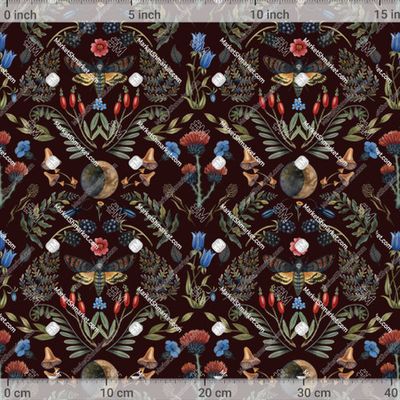 Дамаск темно красный фон by g.sm.art 638 DPI