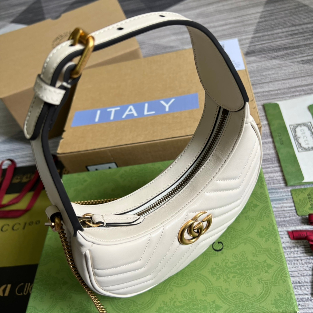 Gucci GG Marmont Half-Moon-Shaped Bag