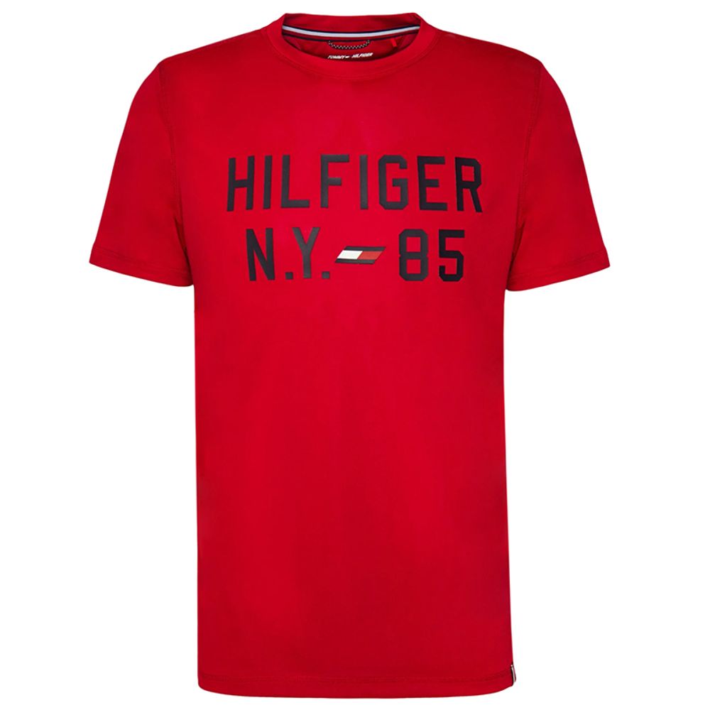 Мужская теннисная футболка Tommy Hilfiger Graphic S/S Training Tee - primary red