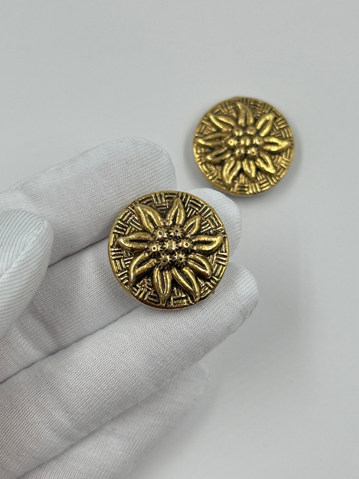 Накладка на пуговицу с цветком