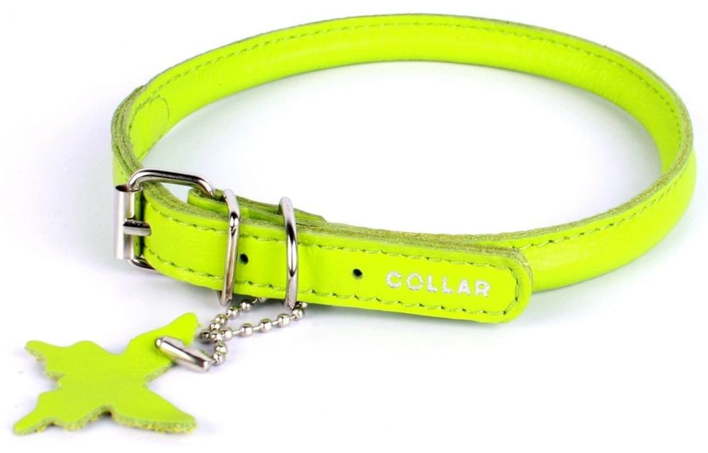 Ошейник &quot;CoLLaR GLAMOUR&quot; круглый для длинношерстных собак (ширина 9мм, длина 20-25см) зелёный
