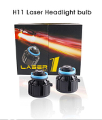 Светодиодные линзованные лампы Laser H11/H8/H9 прожекторный свет (для дальнего или птф), 26w 2600Lm (комплект, 2шт)